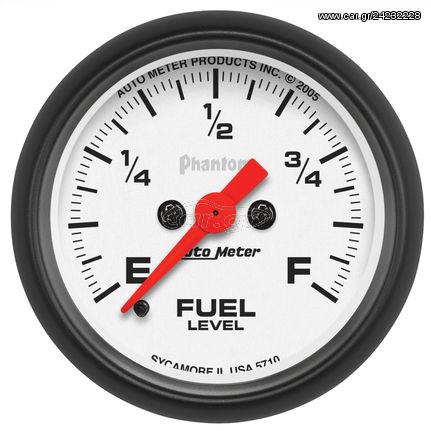 Autometer Gauge, Fuel Level, 2 1/16", 0-280Ω Programmable, Phantom