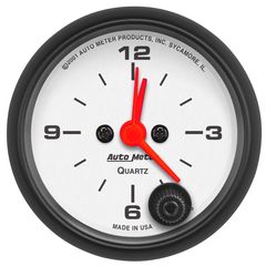 Autometer Gauge, Clock, 2 1/16", 12Hr, Analog, Phantom