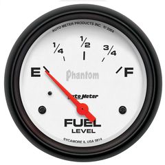 Autometer Gauge, Fuel Level, 2 5/8", 0 To 90Ω, Elec, Phantom