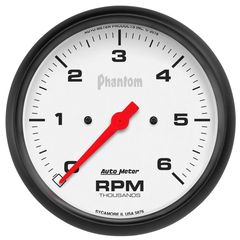 Autometer Gauge, Tachometer, 5", 6K Rpm, In-Dash, Phantom