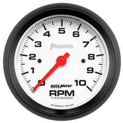 Autometer Gauge, Tachometer, 3 3/8", 10K Rpm, In-Dash, Phantom