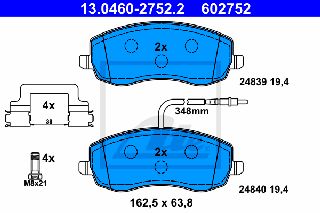 ΤΑΚΑΚΙΑ CITROEN C8 - PEUGEOT 807 ΕΜΠΡΟΣ 19.4ΜΜ - 602752