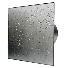 Εξαεριστήρας μπάνιου Φ100mm 18W 169m³/h με γυάλινη επίπεδη πρόσοψη INOX με εφέ wet 32dB MM-P
