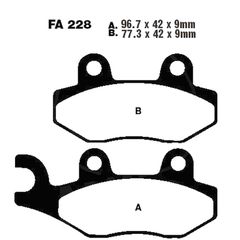 Τακακια FA228/FA135 ADIGE P259 ACX SINTERED χρυσα (FILLY/VITALITY/YUP 50,PEOPLE 250S,REBEL 125/250) - (10190-618)