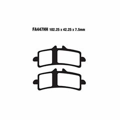 Τακακια FA447 ADIGE P229 ACX SINTERED χρυσα (GSR750,KTM RC8,DUCATI 1098/1198 εμπρος) - (10190-668)