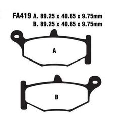 Τακακια FA419 ADIGE P223 ACX SINTERED χρυσα (GSXR600 06-10,GSXR1000 07-,GSR600,HORNET 07-09 πισω) - (10190-675)