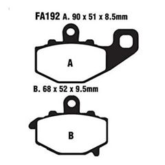 Τακακια FA192 ADIGE P219 ACX SINTERED χρυσα (ZX6R,ZX9R,ZX10R πισω ) - (10190-678)