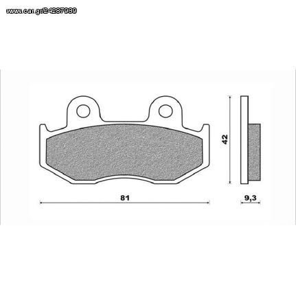 Τακακια FA323/FA92 ADIGE P206 ACX SINTERED χρυσα (SH125/150 01-08,DYLAN,PS,@ εμπρος ) - (10190-705)