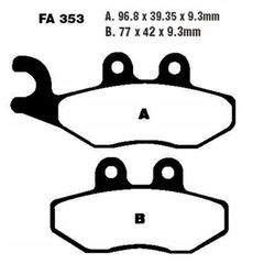 Τακακια FA353 ADIGE P204 ACX SINTERED χρυσα ((BEVERLY 125/RUNNER 125 4T /2004T) - (10190-708)