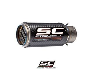 Sc Project CR-T Silencer Carbon With titanium mesh on the exit Suzuki GSXR 1000 2017 - 2018 Racing Version