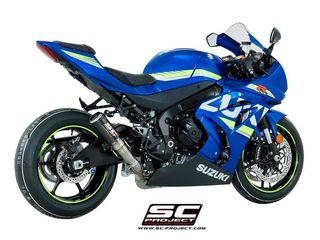 Sc Project CR-T Silencer Carbon With titanium mesh on the exit Suzuki GSXR 1000 2017 - 2020 Racing Version*(Η Τιμή ειναι ενδεικτική,Ρωτήστε μας για την προσφορά μας)