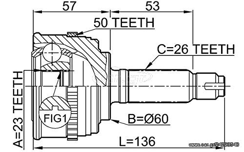 ΜΠΙΛΙΟΦΟΡΟΣ ΕΞΩΤΕΡΙΚΟΣ HONDA Civic (26-23) +50ABS !!!!ΚΑΙΝΟΥΡΓΙΟΣ !!!!