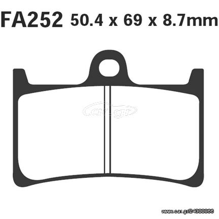 Τακακια FA252 ADIGE P177 ACX SINTERED χρυσα (TMAX 500/530,R6,TDM900,R1FJR1300 εμπρος) - (10190-747)