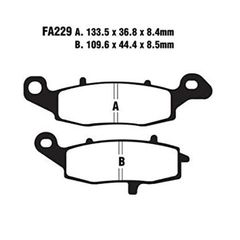 Τακακια FA231 ADIGE P171 ACX SINTERED χρυσα (VSTROM 650/BANDIT 650 δεξιο,FREEWIND,VSTROM 1000) - (10190-754)