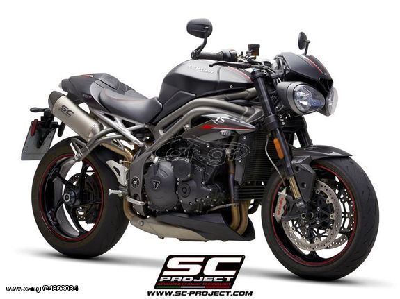 Sc Project Εξατμίσεις Διπλά Τελικά Oval Titanium/Carbon End Triumph Speed Triple 1050 2018 - 2019