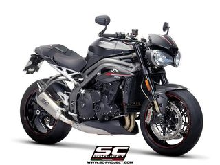 Sc Project Εξάτμιση Μονό Τελικό SC-1R Titanium/Carbon End Triumph Speed Triple 1050 2018