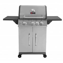 Ψησταρία BBQ υγραερίου GS GRILL ELITE 3+1 INOX 11.5kW με μαντεμένιες σχάρες και αυτόματη ανάφλεξη