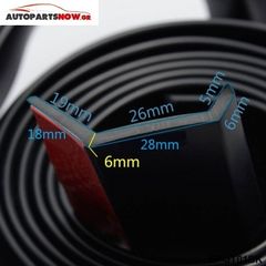SAMURAI UNIVERSAL LIP SPOILER 2.5m CARBON LOOK-thumb-1