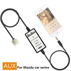 Αντάπτορας MP3 AUX USB  3.5mm AUX μετατροπέας σε CD Mazda 2 3 5 Miata MX5 MPV