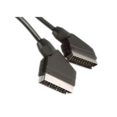 Καλώδιο POWERTECH Scart 21pin σε Scart 21pin CAB-S003, 3m, μαύρο