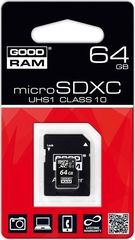 Goodram microSDXC UHS I 64GB class 10 with adapter