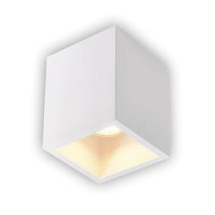 Σποτ γύψινο οροφής τετράγωνο με ντουί GU10 140x140mm σε λευκό χρώμα