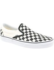 Vans Checkerboard Classic Πάνινα Ανδρικά Slip-On Λευκά VN000EYEBWW