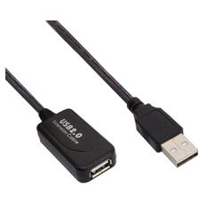 POWERTECH καλώδιο USB αρσενικό σε θηλυκό με ενισχυτή CAB-U054 15m, μαύρο