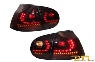 LITEC LED Taillights suitable for VW Golf 5 V (2004-2009) Red/Smoke with Dynamic Sequential Turning Light www.eautoshop.gr