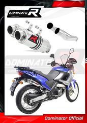 Dominator Εξατμίσεις Διπλά Τελικά GP1 S.Steel Aprilia Pegaso 650 1997 - 2000 Με Σιγαστήρες