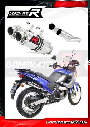 Dominator Εξατμίσεις Διπλά Τελικά GP1 S.Steel Aprilia Pegaso 650 1997 - 2000 Με Σιγαστήρες