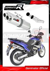 Dominator Εξατμίσεις Διπλά Τελικά Oval S.Steel Aprilia Pegaso 650 1997 - 2000 Με Σιγαστήρες