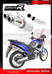 Dominator Εξατμίσεις Διπλά Τελικά Round S.Steel Aprilia Pegaso 650 1997 - 2000 Με Σιγαστήρες