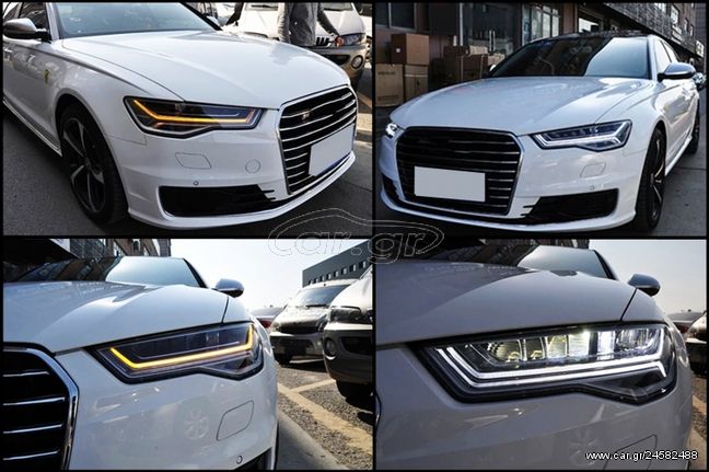 ΦΑΝΑΡΙΑ Full LED Headlights suitable for Audi A6 4G C7 (2011-2018) Facelift Matrix Design Sequential Dynamic Turning Lights WWW.EAUTOSHOP.GR