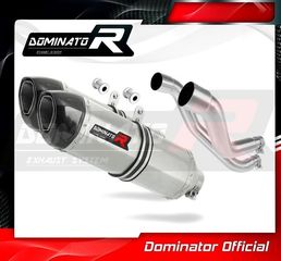 Dominator Εξατμίσεις Διπλά Τελικά HP1 S.Steel/Carbon End Aprilia Pegaso 650 Strada 2005 - 2006 Με Σιγαστήρες