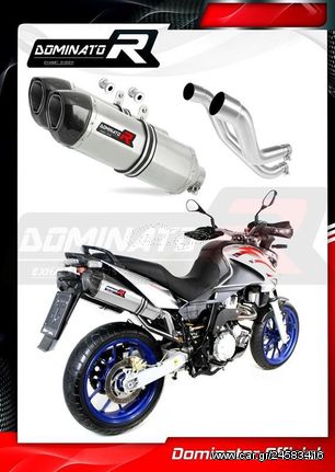 Dominator Εξατμίσεις Διπλά Τελικά HP1 S.Steel/Carbon End Aprilia Pegaso 650 Strada 2007 - 2010 Με Σιγαστήρες