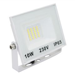 Προβολέας LED SMD 10W 230V με ενδιάμεσο χρώμα φωτός 4000K 900lm IP65 σε λευκό χρώμα