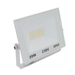 Προβολέας LED-SMD 20W 230V 4000K με ενδιάμεσο χρώμα φωτός 120° IP65 σε λευκό χρώμα