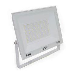 Προβολέας LED-SMD 50W 230V με ενδιάμεσο χρώμα φωτός 4000K 4600lm στεγανός IP65 σε λευκό χρώμα