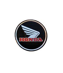Ανάγλυφο στρογγυλό αυτοκόλλητο Honda μαύρο