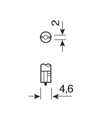 ΛΑΜΠΑΚΙ LED T3 24V W2x4.6d (Λευκό)-thumb-1