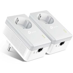 Διπλό TP-LINK AV600 Powerline Starter Kit για ενσύρματη σύνδεση με Passthrough πρίζα & θύρα Ethernet TL-PA4010PVer. 4.0