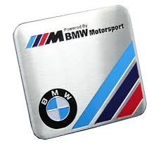 Αυτοκόλλητο Μεταλλικό Bmw Motosport Τετράγωνο