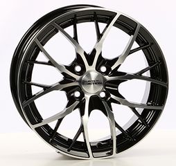 Inter Action Flash 15X7,0 4X100 ET38 CH73,1 Gloss Black / Polished