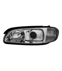 Φανάρια εμπρός για Opel Omega B (1994-1999) - chrome , με λάμπες (Η1) - σετ 2τμχ.