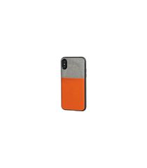 APPLE iPHONE X ΘΗΚΗ ΚΙΝΗΤΟΥ DUO POCKET ΓΚΡΙ-ΠΟΡΤΟΚΑΛΙ ΜΑΓΝΗΤΙΚΗ SILVER LINE