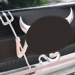 3D Devil Car Logo Αυτοκόλλητο - Διάβολος 3D για το σήμα