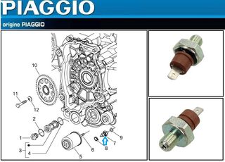 ΒΑΛΒΙΔΑ ΠΙΕΣΗΣ ΛΑΔΙΟΥ PIAGGIO APRILIA VESPA GILERA SCOOTER 125-850CC 4T