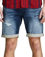 Jack & Jones Ανδρική Βαμβακερή Βερμούδα "RICK ICON" Denim Regular Fit (12147069) (81% Βαμβάκι, 18% Πολυεστέρας, 1% Ελαστάνη)