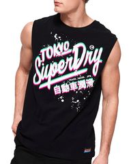 Superdry Ανδρική Βαμβακερή Μπλούζα "TCKET ΤΥΡΕ OV" Μαύρο Slim Fit (Μ60102ΚΤ-02A) (100% Βαμβάκι)